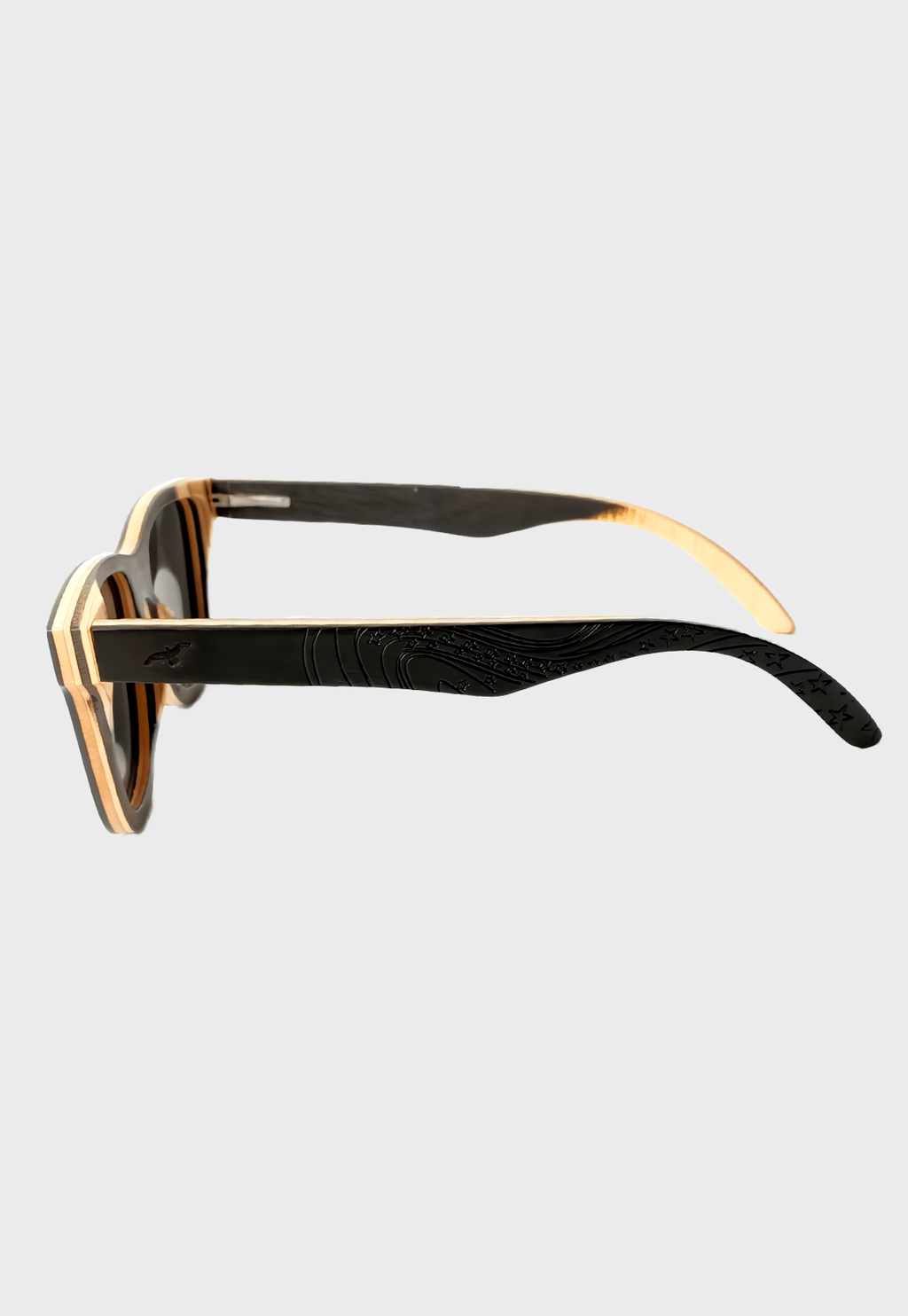 Lentes De Sol De Madera Chanquiuque Negro 2 Niba - imagen 3