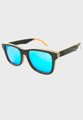 Lentes De Sol De Madera Chanquiuque Negro/Azul 2 Niba