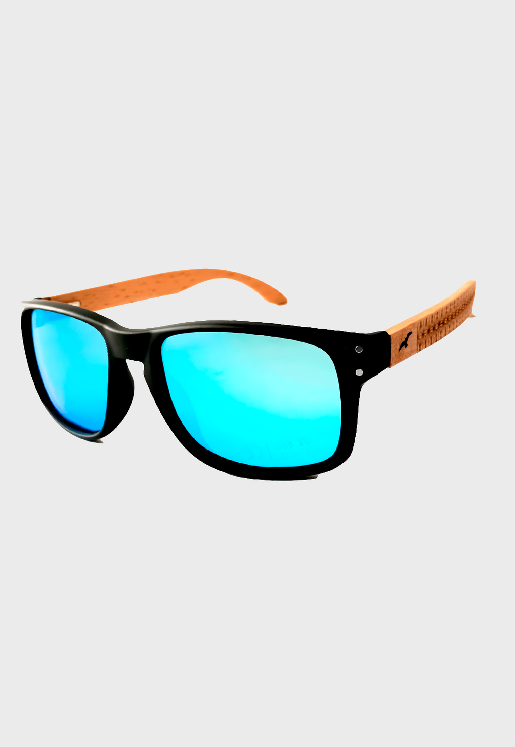 Lentes De Sol Varilla De Madera Chanco Azul Niba