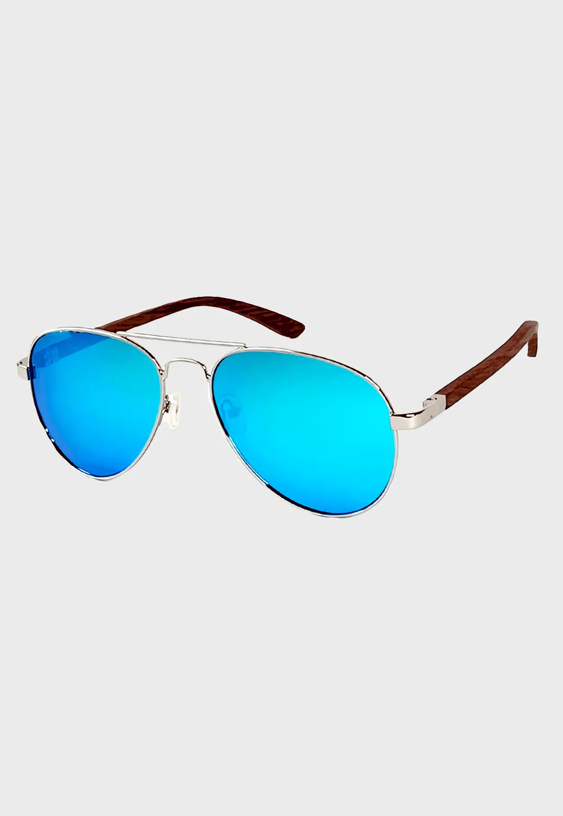 Lentes De Sol Varilla Madera Duao Azul Niba