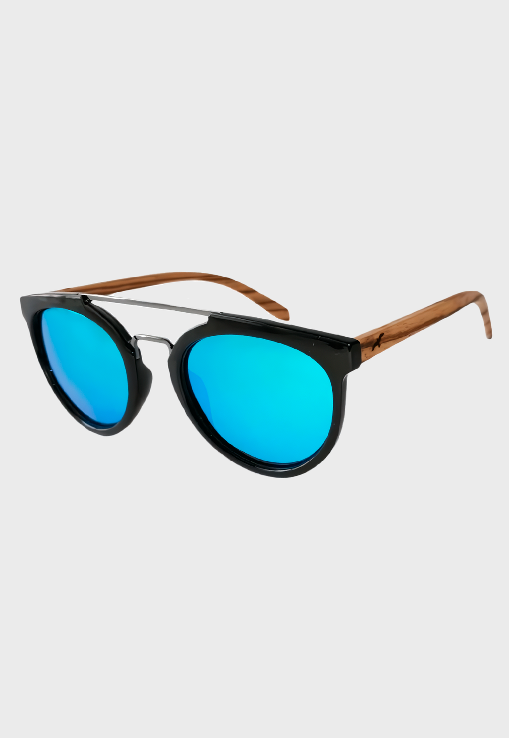 Lentes De Sol De Madera Huillin Azul Niba