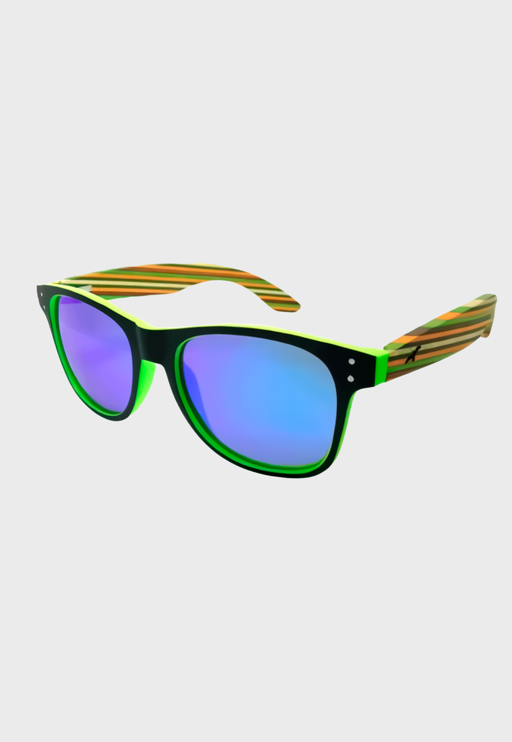 Lentes De Sol Varilla De Bambú Mutrún 2 AzulVerde Niba