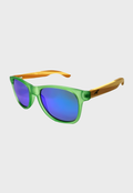 Lentes De Sol Varilla De Bambú Mutrún 4 Verde Azul Niba