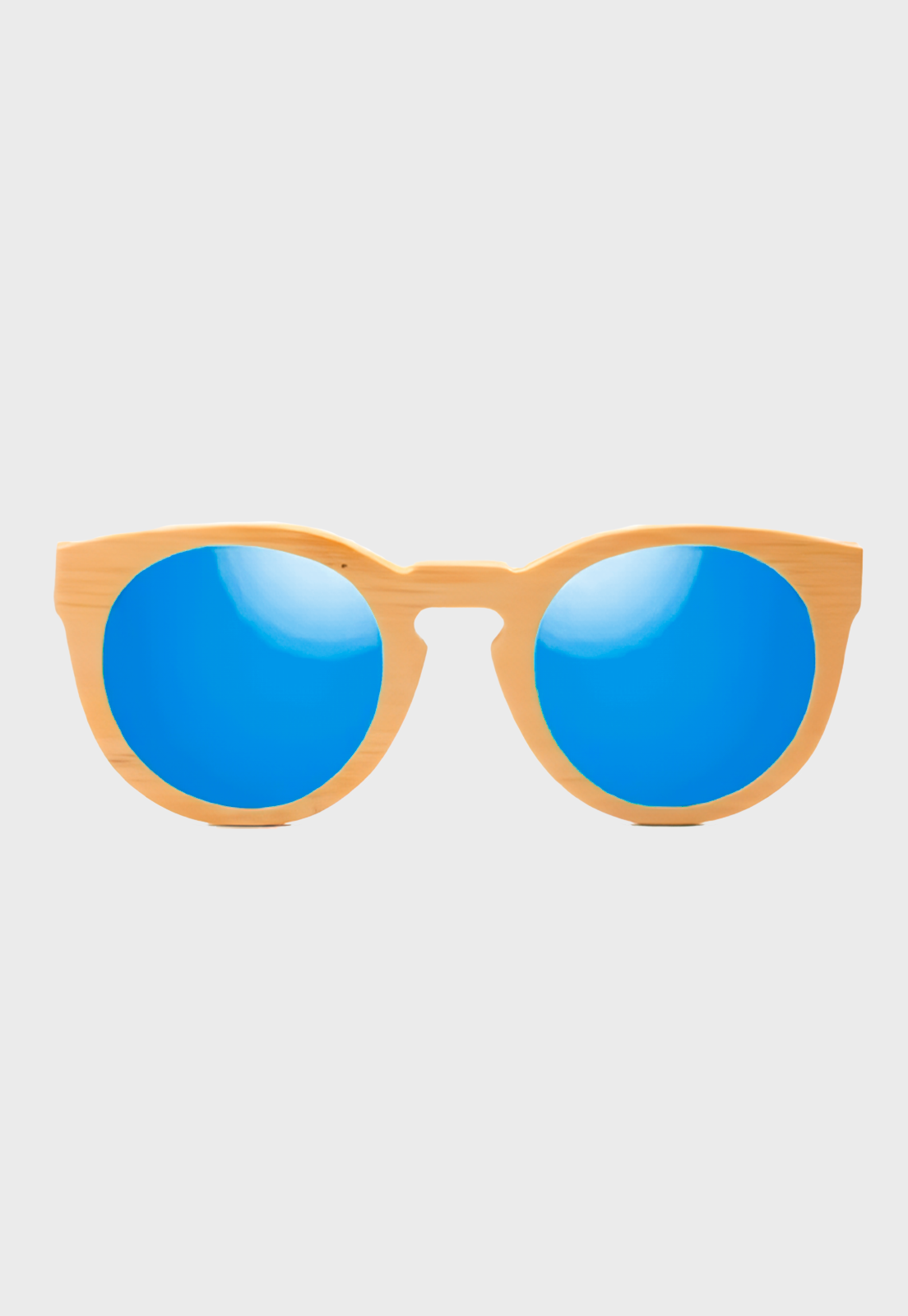 Lentes De Sol De Madera Bambú Tricao Azul Niba - imagen 2