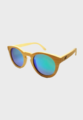 Lentes De Sol De Madera Bambú Tricao Azul Niba