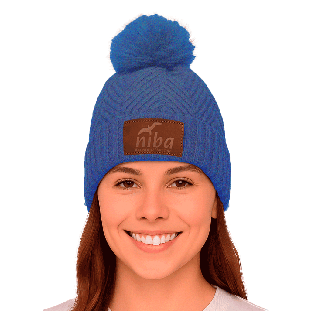 Gorro de lana Huingan Azul Niba