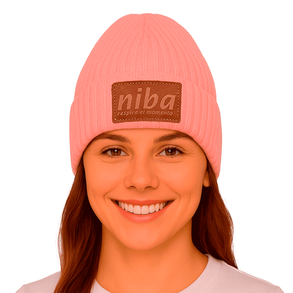 Gorro De Lana Laguna Torca Rosado Niba