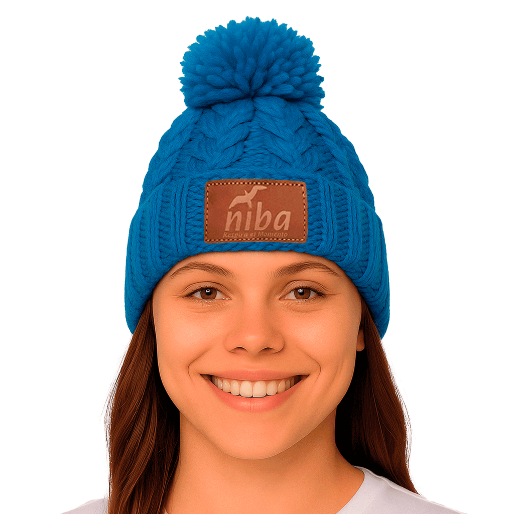 Gorro De Lana Yacal Azul Oceano Niba