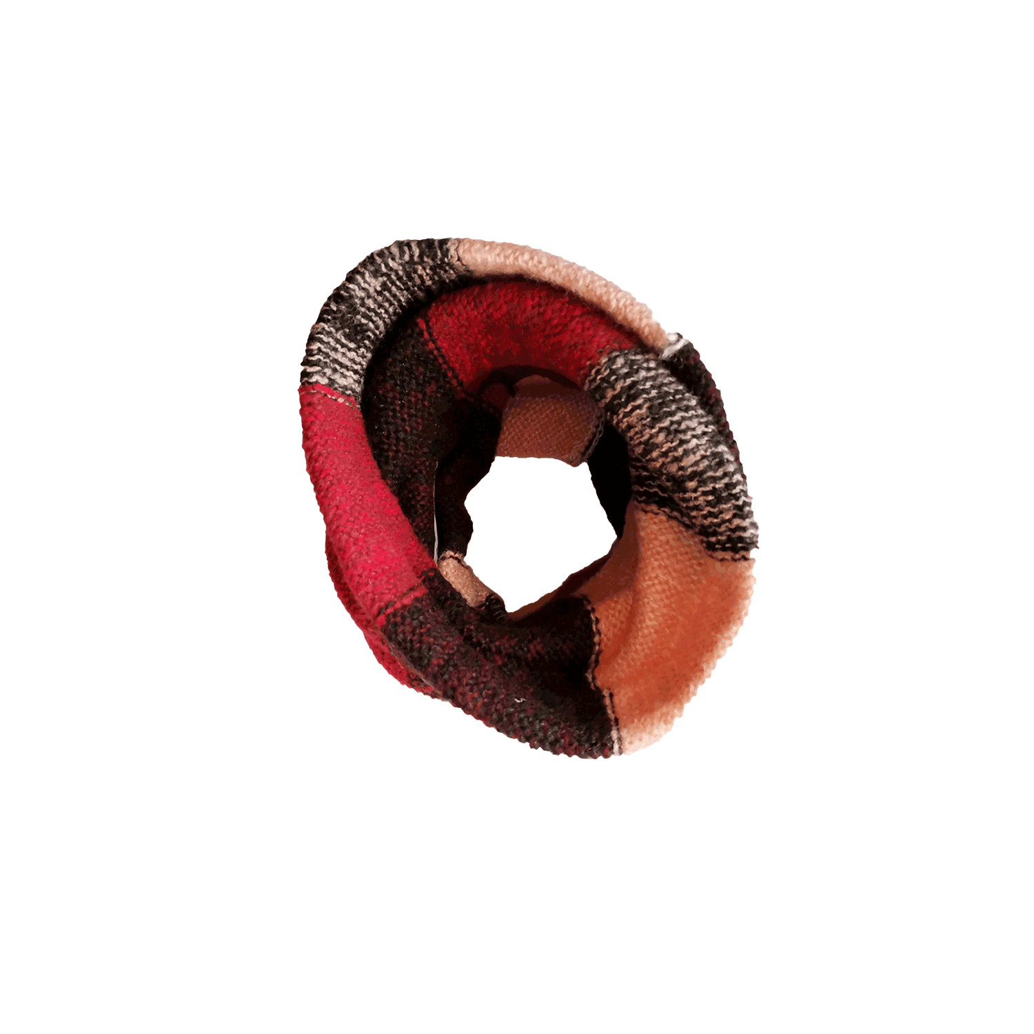 Bufanda De Lana Circular Rojo Rosa Negro Niba - imagen 2