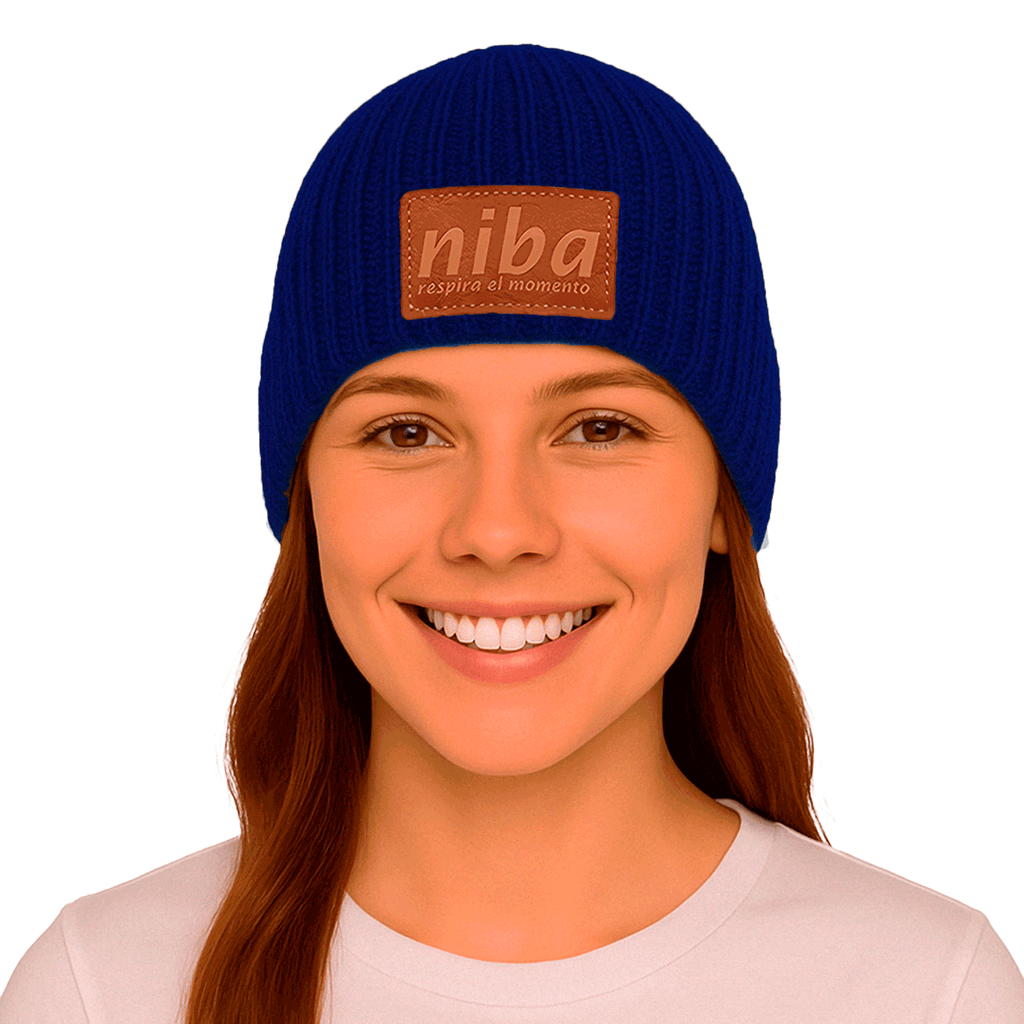 Gorro De Lana Melado Azul Niba