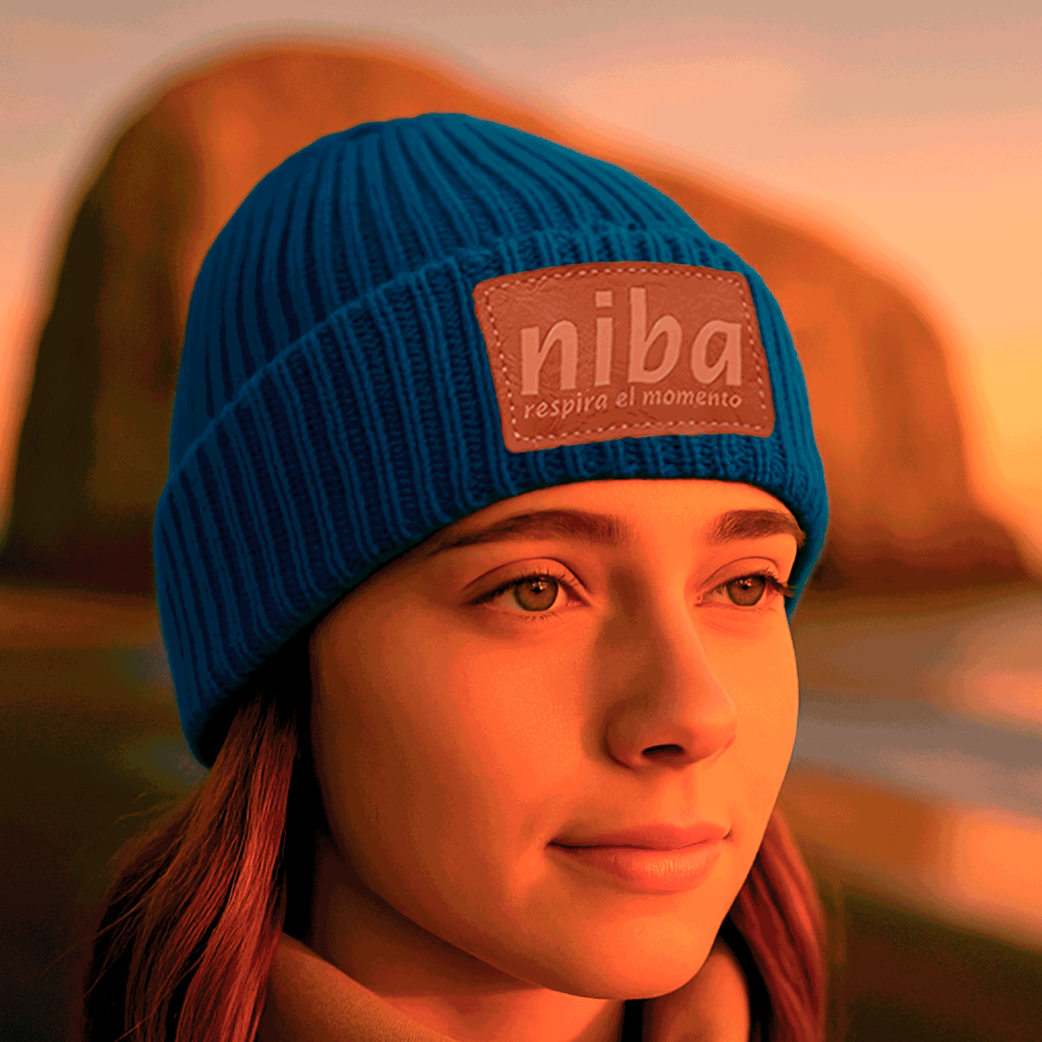 Gorro De Lana Las Nalcas Azul Niba - imagen 3