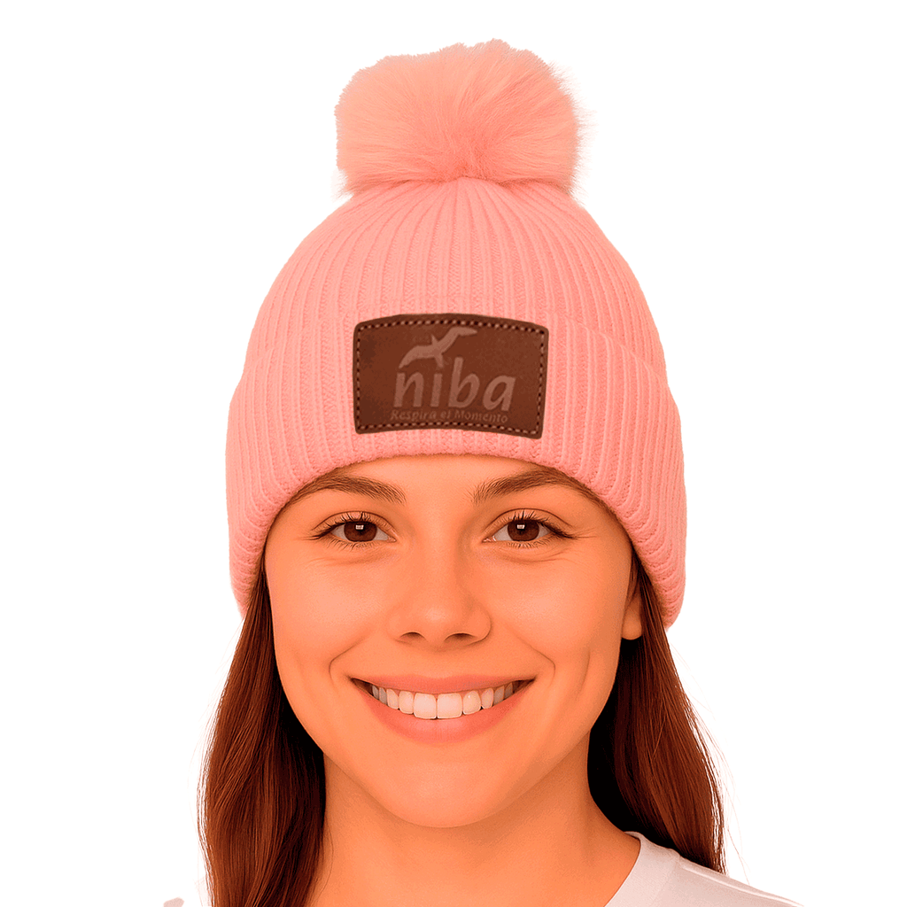 Gorro De Lana Endrillado 2 Rosa Niba - imagen 2