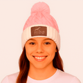 Gorro De Lana Radal Blanco / Rosa Niba