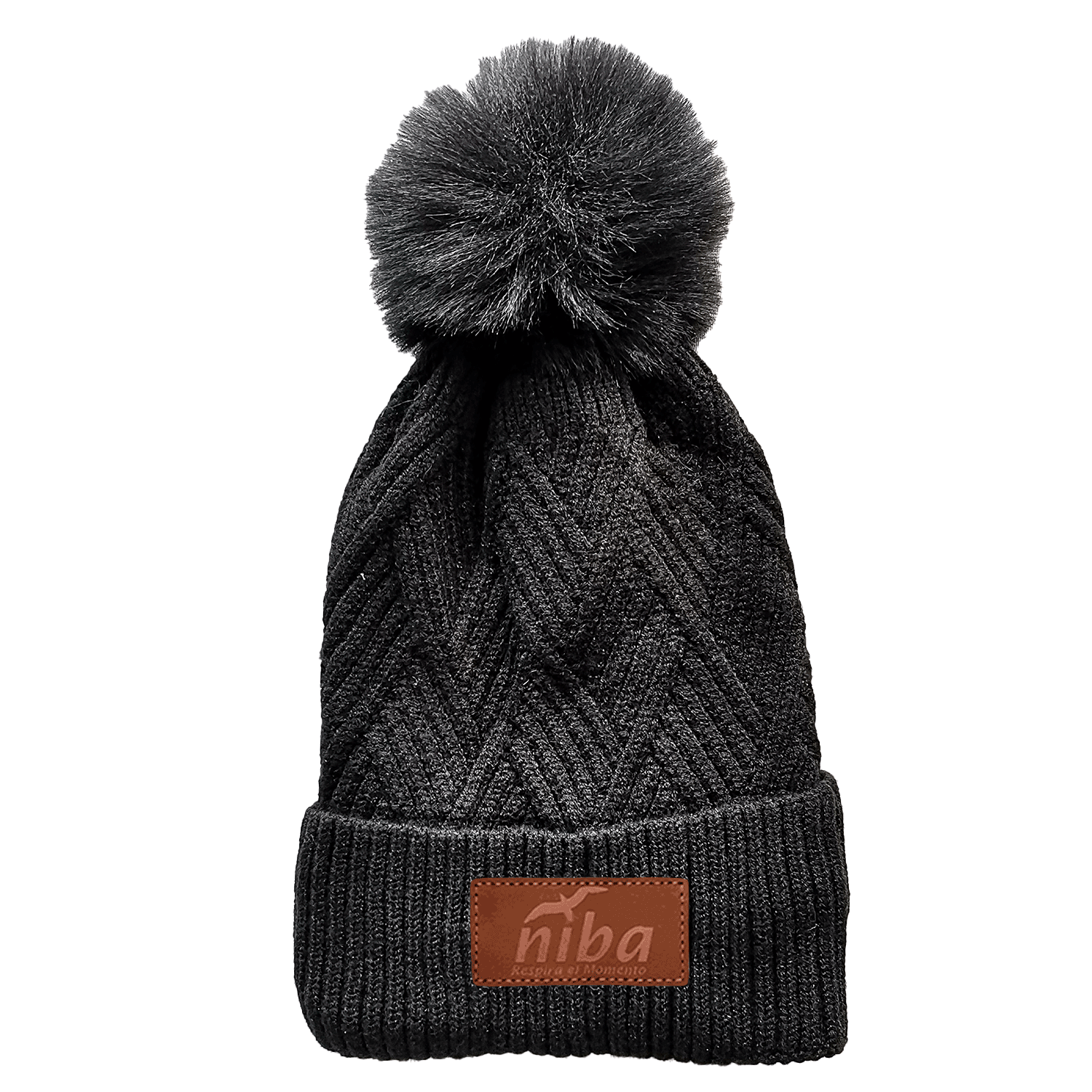 Gorro de lana Huingan Negro Niba - imagen 2