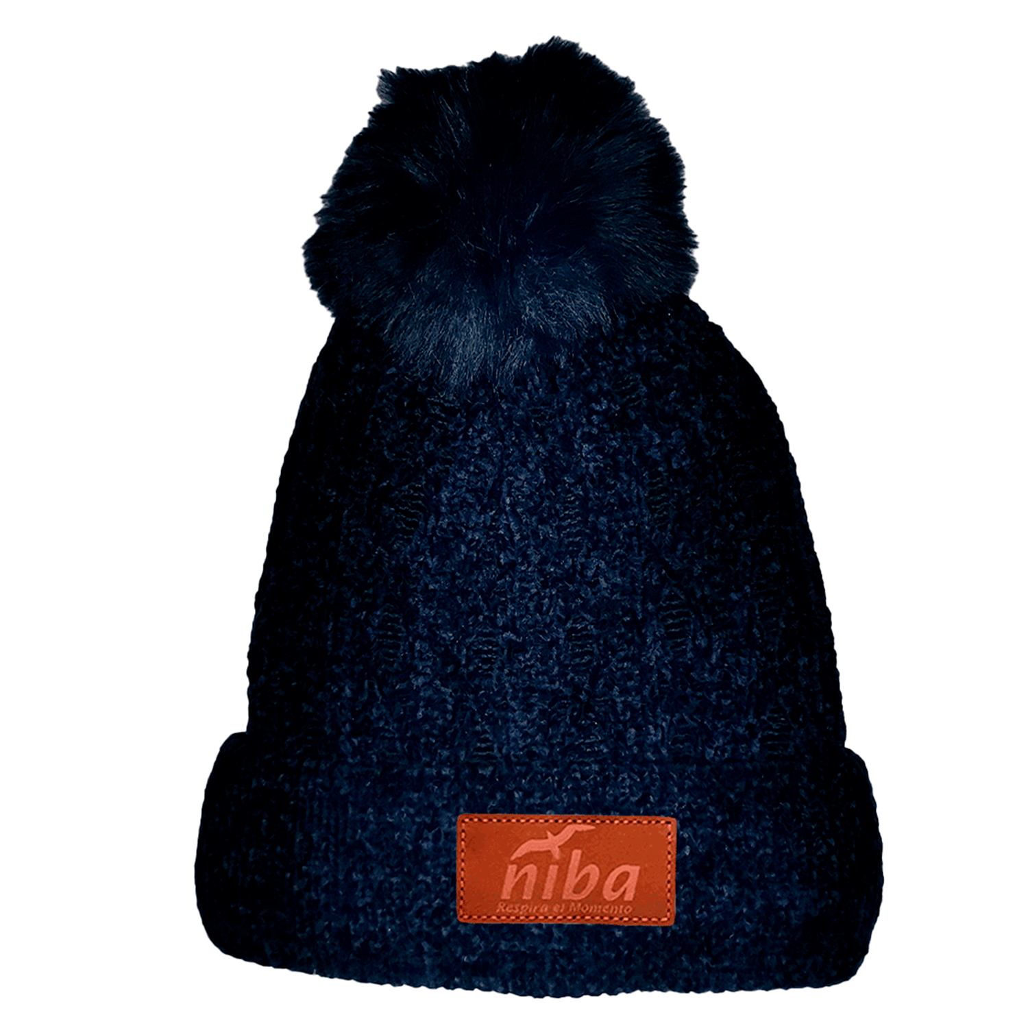 Gorro De Lana Gamuza Azul Marino Niba