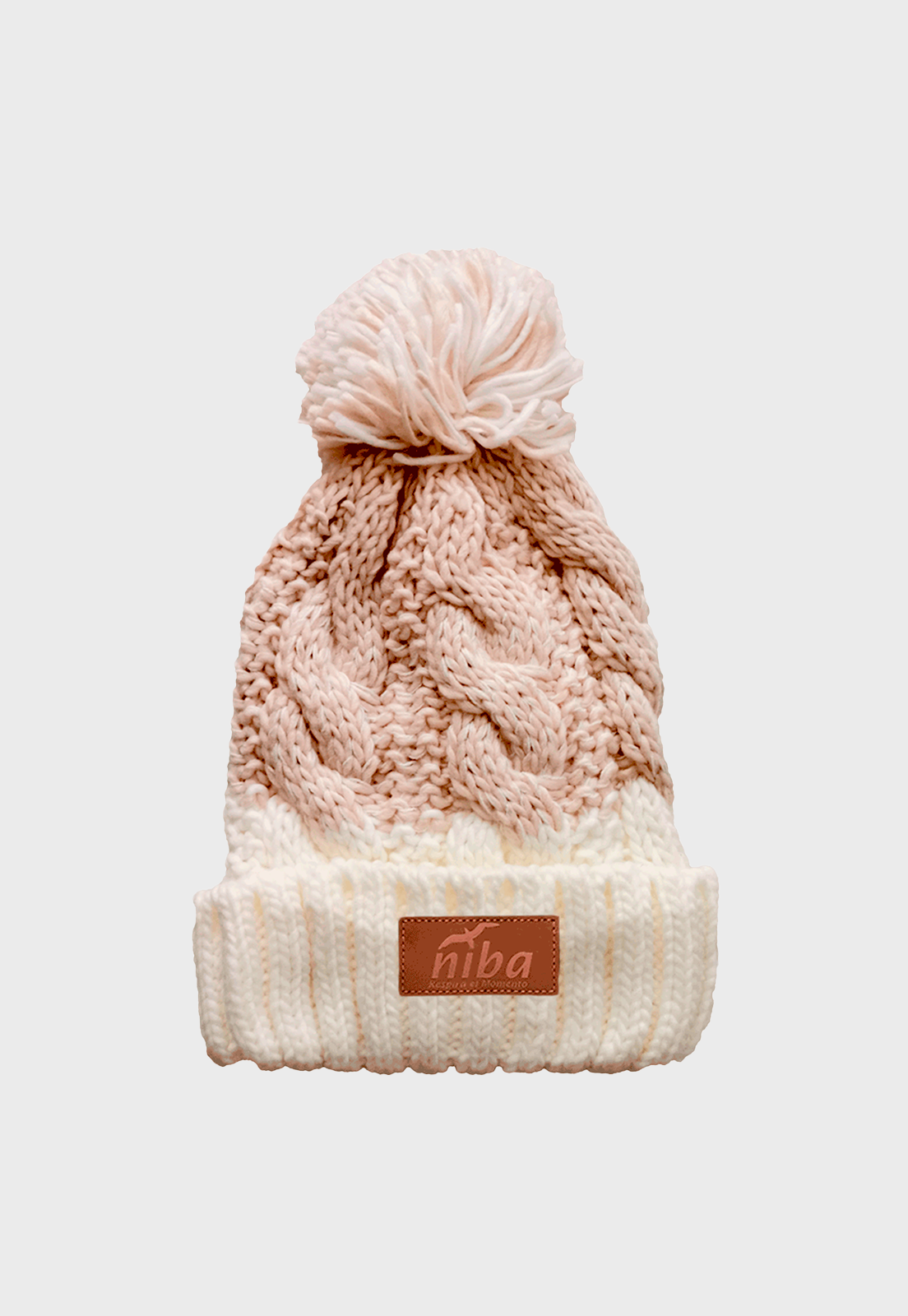 Gorro De Lana Radal Blanco / Beige Niba - imagen 2