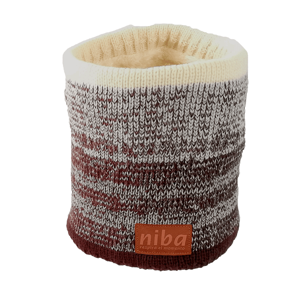 Bufanda De Lana Circular Café/beige Niba - imagen 2