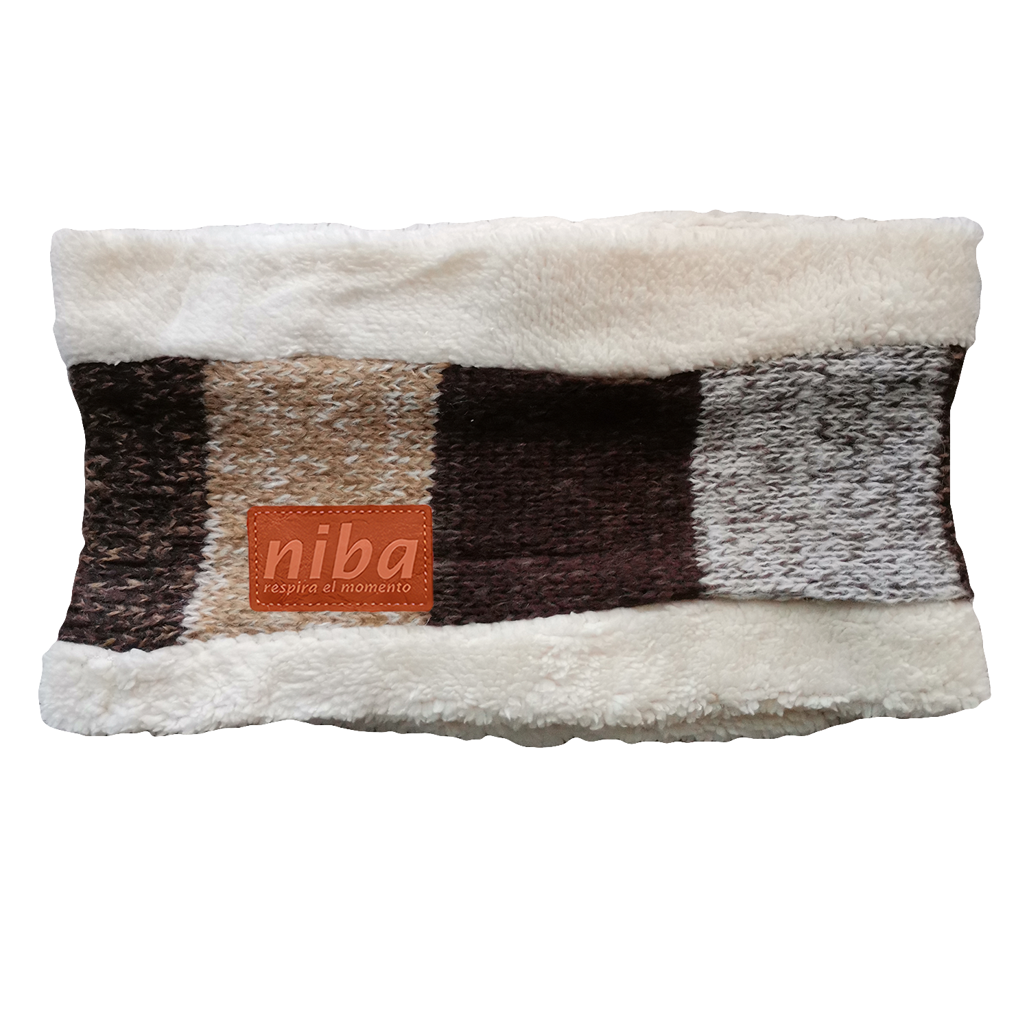 Bufanda Cuello De Lana Circular Café Niba - imagen 2