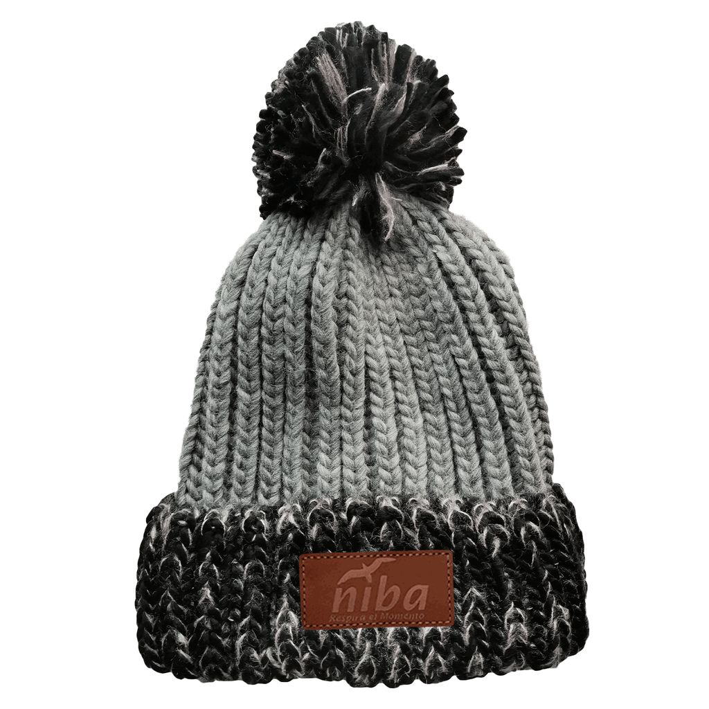 Gorro de lana Enladrillado Negro/Gris Niba - imagen 2