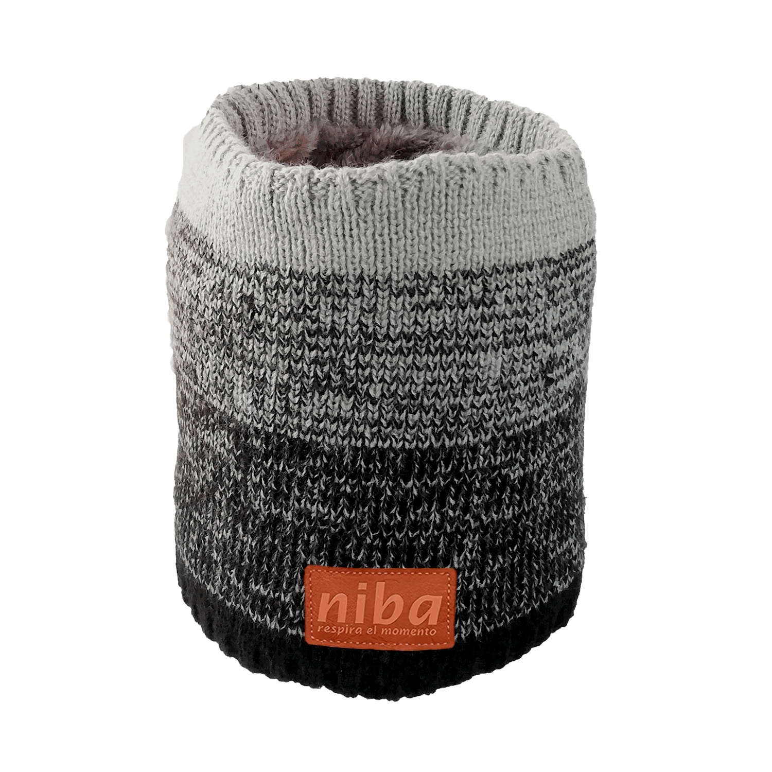 Bufanda De Lana Circular Negro/Gris Niba - imagen 2